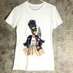 G Sequin Coffee Beauty T-shirt